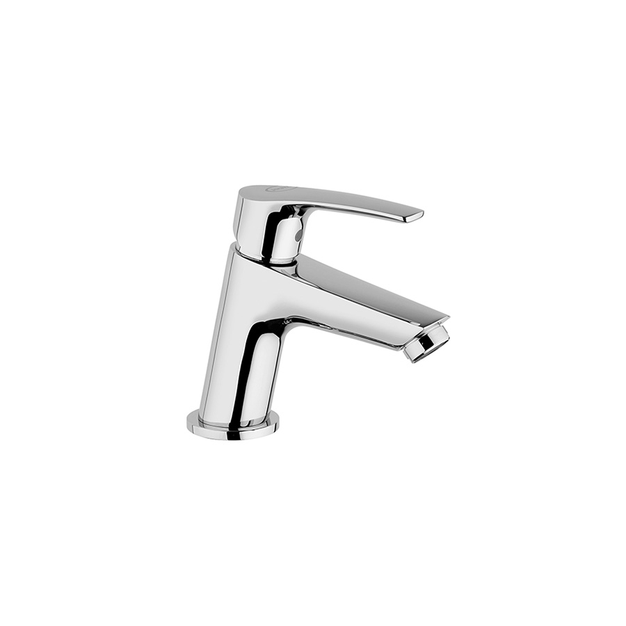 Single-lever basin mixer without pop-up waste
