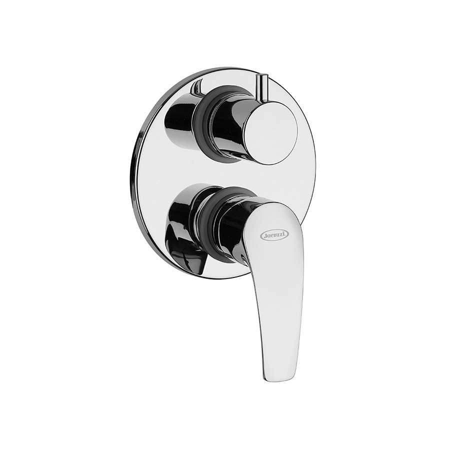 Built-in single-lever bath-shower mixer with 2-way rotary diverter valve
