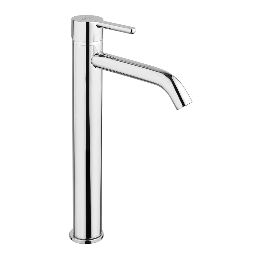 Single-lever basin mixer high model without pop-up waste
