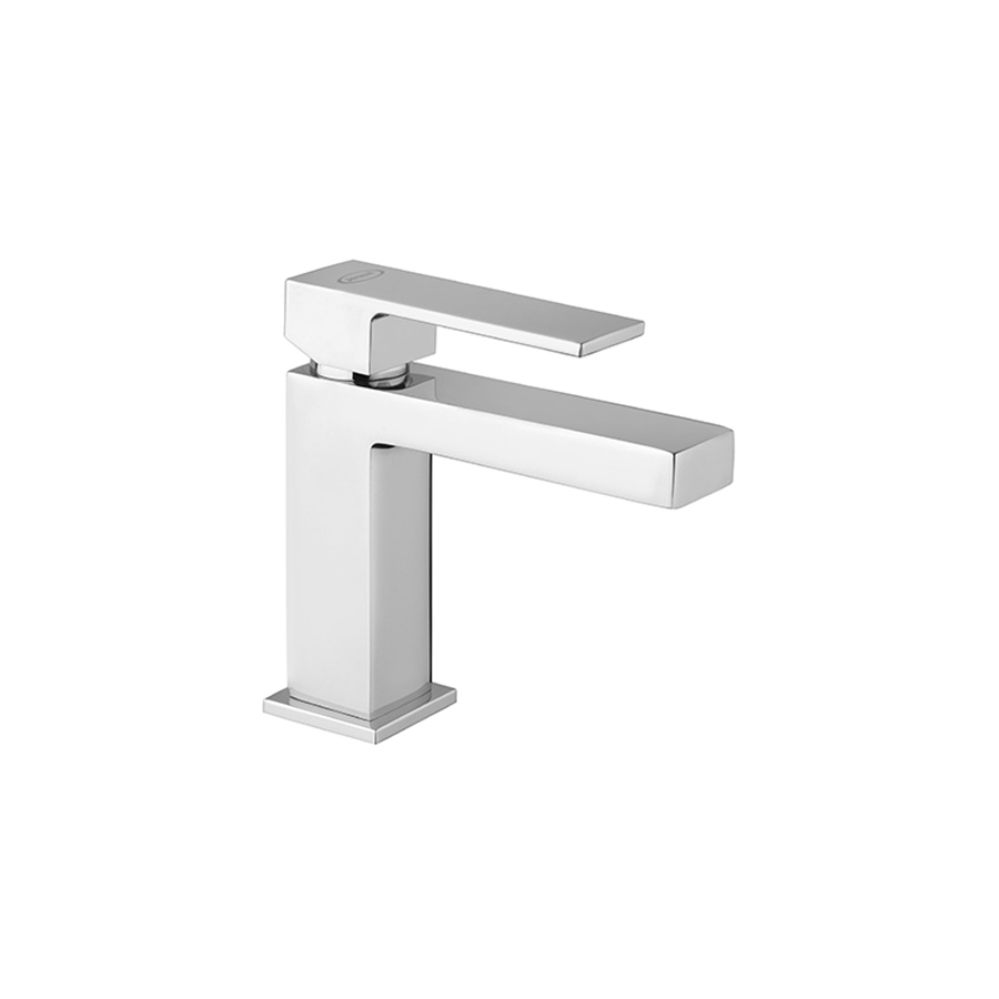 Single-lever basin mixer without pop-up waste
